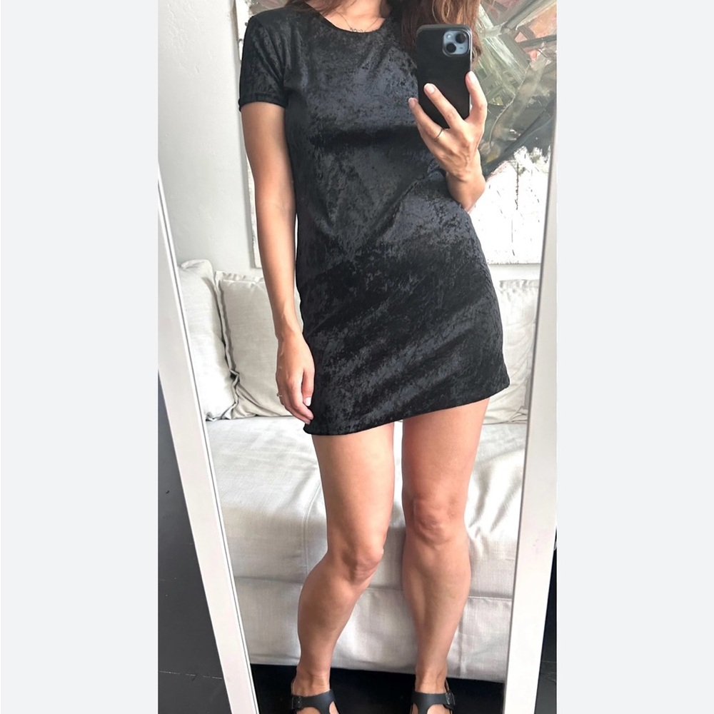 POL Black Velvet Dress